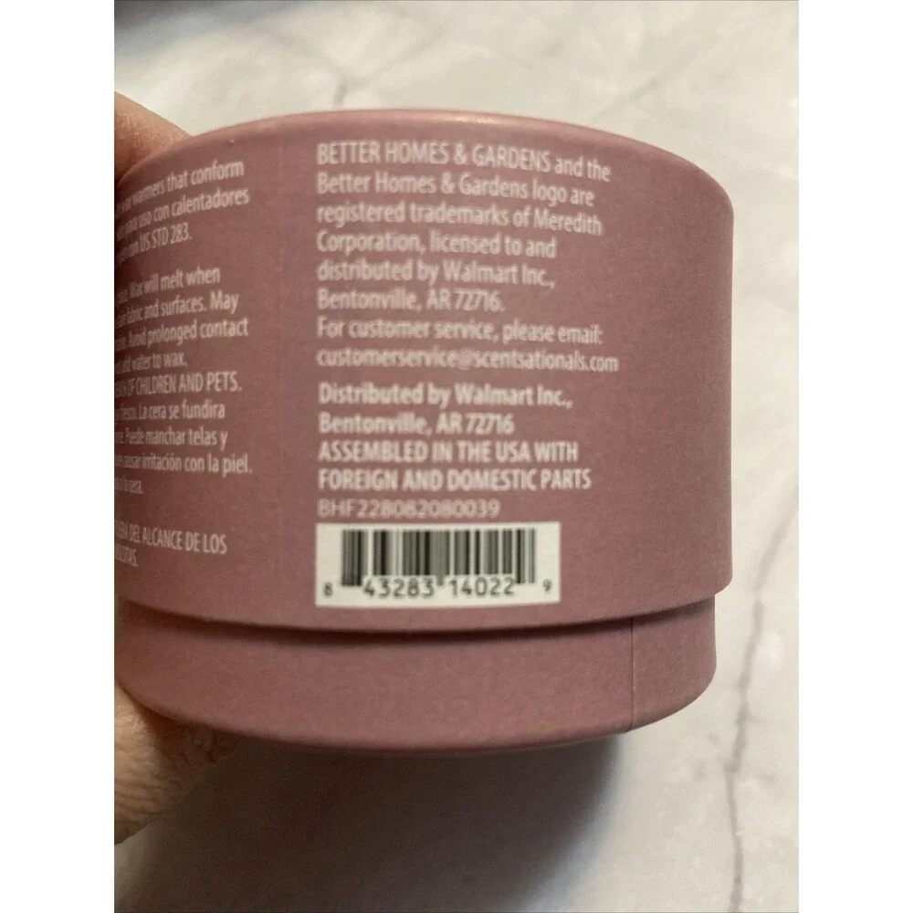 Better Homes & Gardens Essential Oil Infused Wax Melt Chill Aromatherapy 2.75 oz